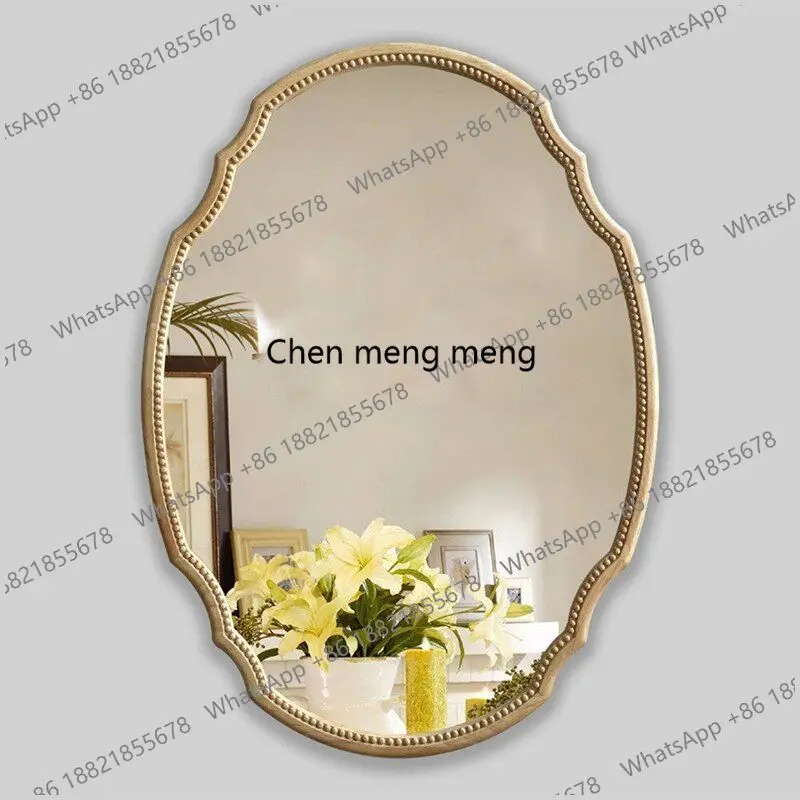 Smart bathroom mirror, wall-mounted wall light luxury mirror, bathroom makeup French