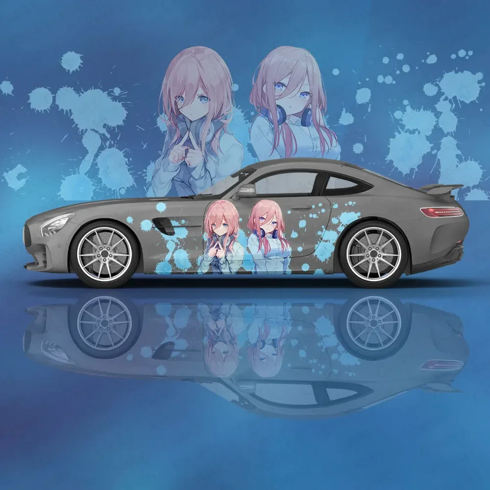 Nakano Miku Sexy Anime Girl Car Wrap Protect Stickers Car Decal Creative Sticker Car Appearance Modification Decorative Sticker