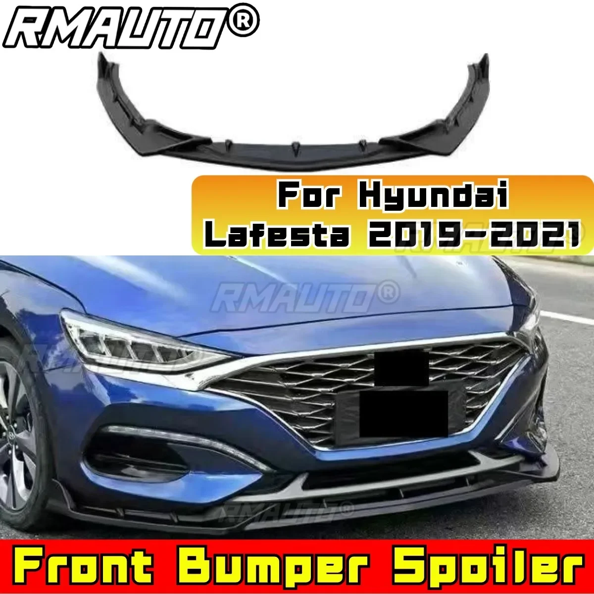 For Hyundai Lafesta 2019-2021 Car Accessories Front Bumper Lip Splitter Diffuser Spoiler Bumper Lip Protector Modification Part