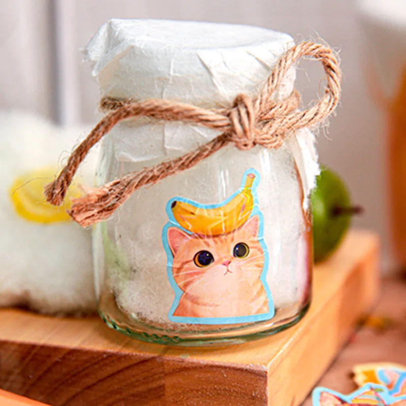 مجموعة ملصقات Mr.Paper مكونة من 4 قطع لطيفة على شكل كيتي، سلسلة Cat Wonder House لسكرابوكينغ المجلات، وديكور الحيوانات الأليفة Kawaii