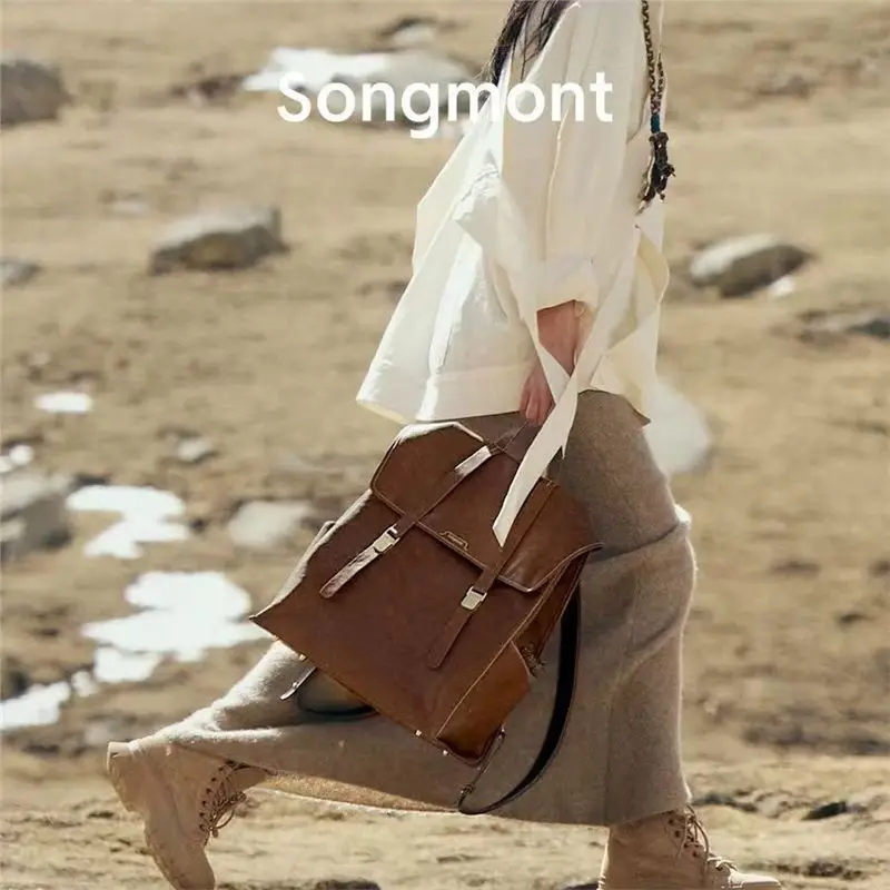 

Songmont Mountain Series Wilderness Backpack, Large Full-Grain Leather Laptop Bag for Work & Travel