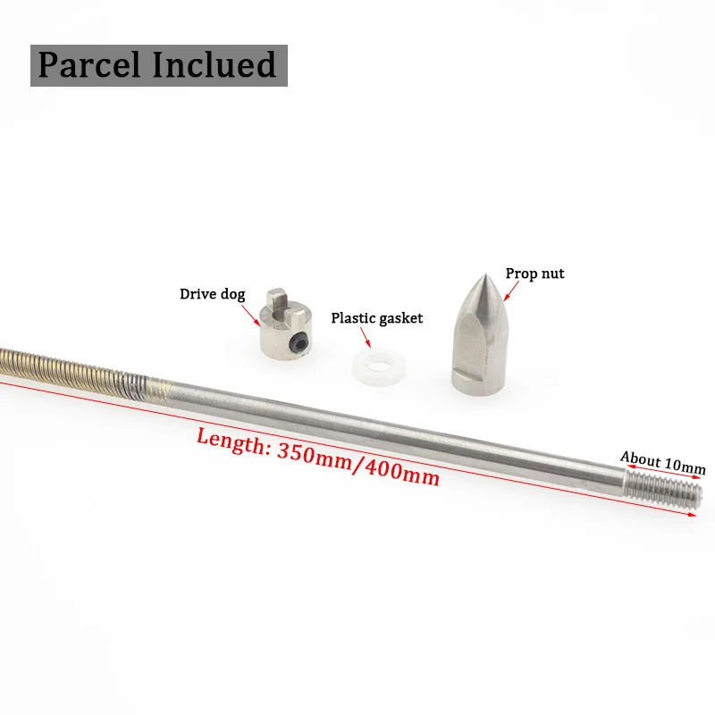 RC Boot RC Modell Boot Welle Kit 4mm Links/Rechts Flexible Achse + Antrieb Hund + Kunststoff Dichtung + Prop Mutter Für RC Boot (Gas Nitro) – Detail 2