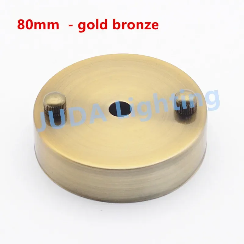 Gold bronze 80mm 8cm ceiling rose ceiling canopy for vintage Edison chandelier E27 lamp base iron metal fittings ceiling plates