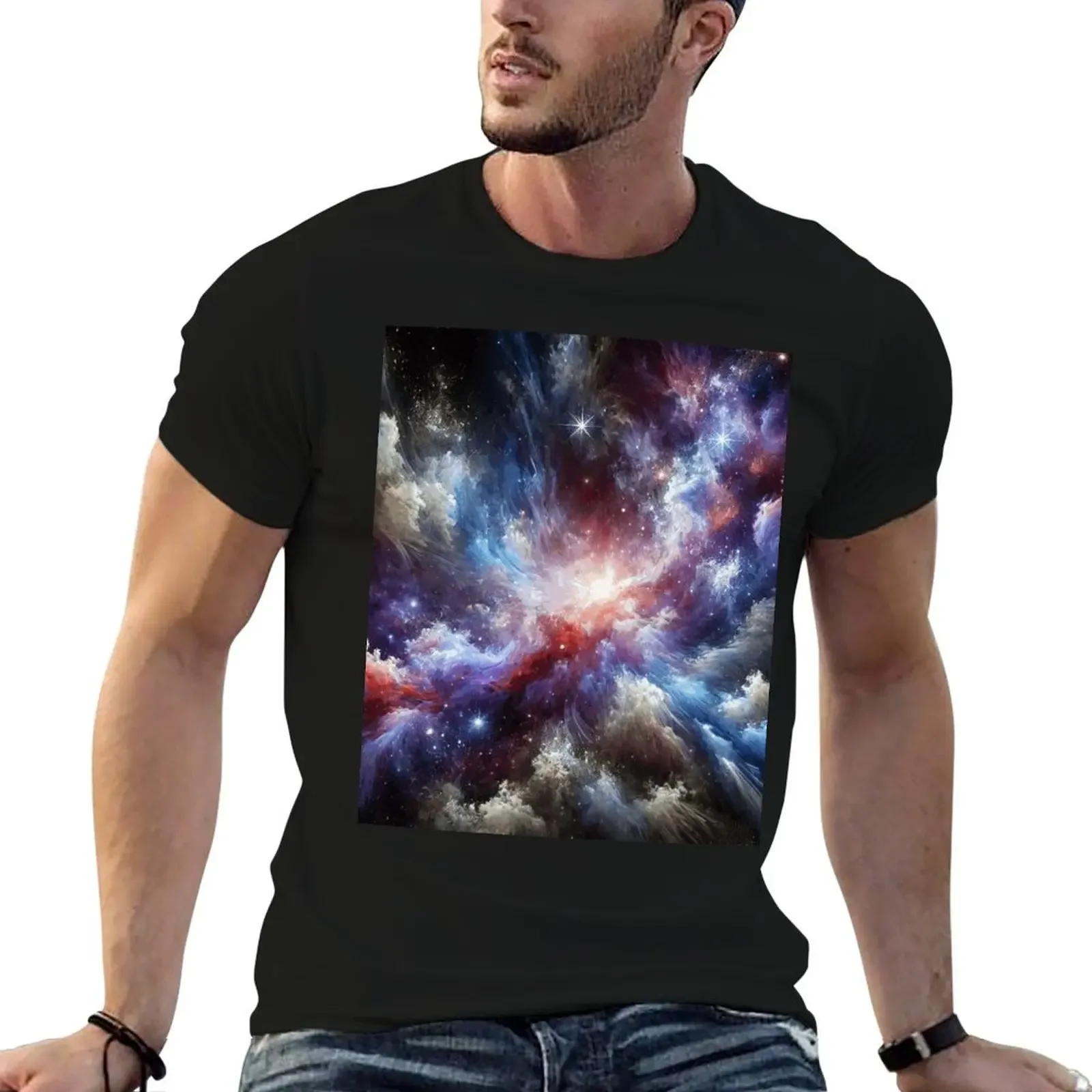 

Cosmic Energy: Galaxies and Stars T-Shirt graphic tee shirt anime tshirt Blouse mens t shirts top quality