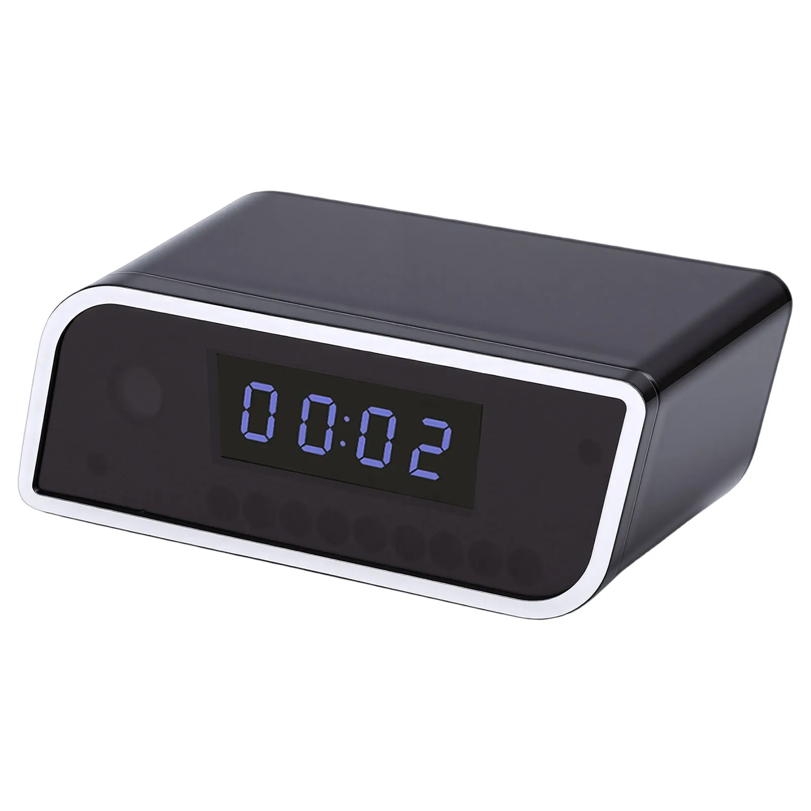 FHD Clock Camera FHD WiFi Camera Clock Indoor Wireless Security Camera with LED Time Display Motion Detection WiFi Camera Clock