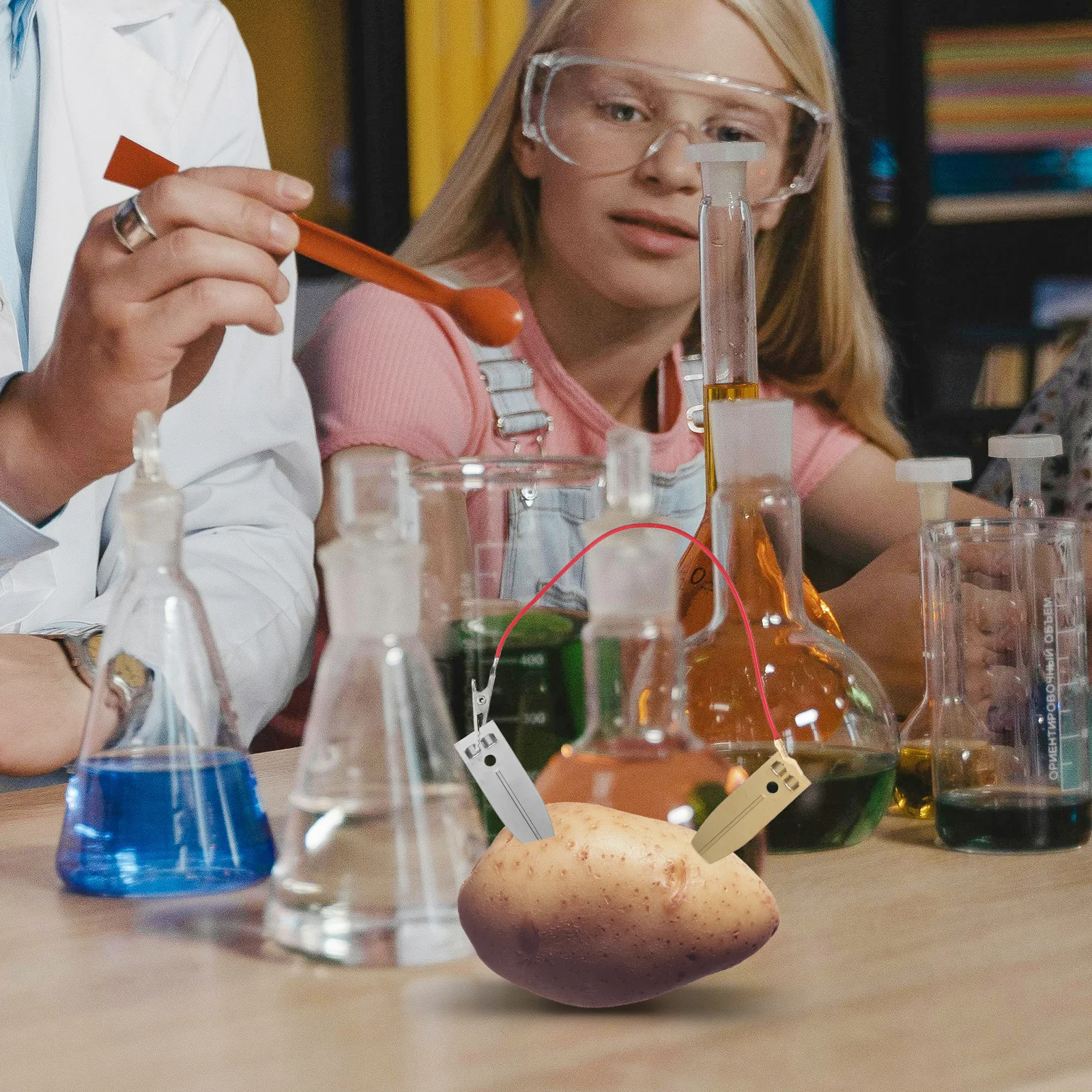 

DIY Fruit Experiment Kit Using Saltwater for Children Stem Circuit Learning Science Project Education Tool