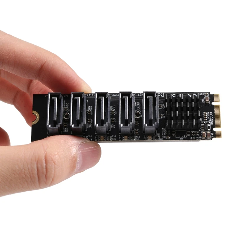 

M.2 NGFF B-Key SATA Change 5-портовая карта расширения Карта расширения 6 Гбит/с Чипсет JM575