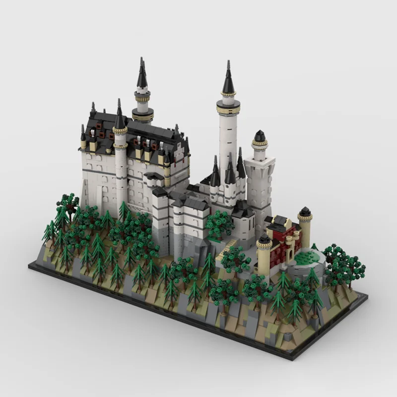 مدينة شارع عرض Moc قوالب بناء وحدات قلعة نيوشوانشتاين نموذج التكنولوجيا كتل عيد الميلاد لتقوم بها بنفسك لعبة هدايا البناء #3