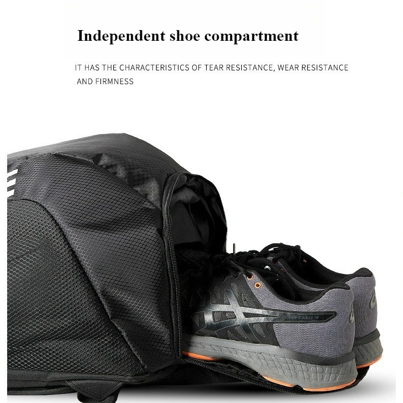 Badminton Bag Sports Backpack Storage Tennis Racket Bag with Independent Shoe Compartment Schoolbag Travel Sports Fitness Bag