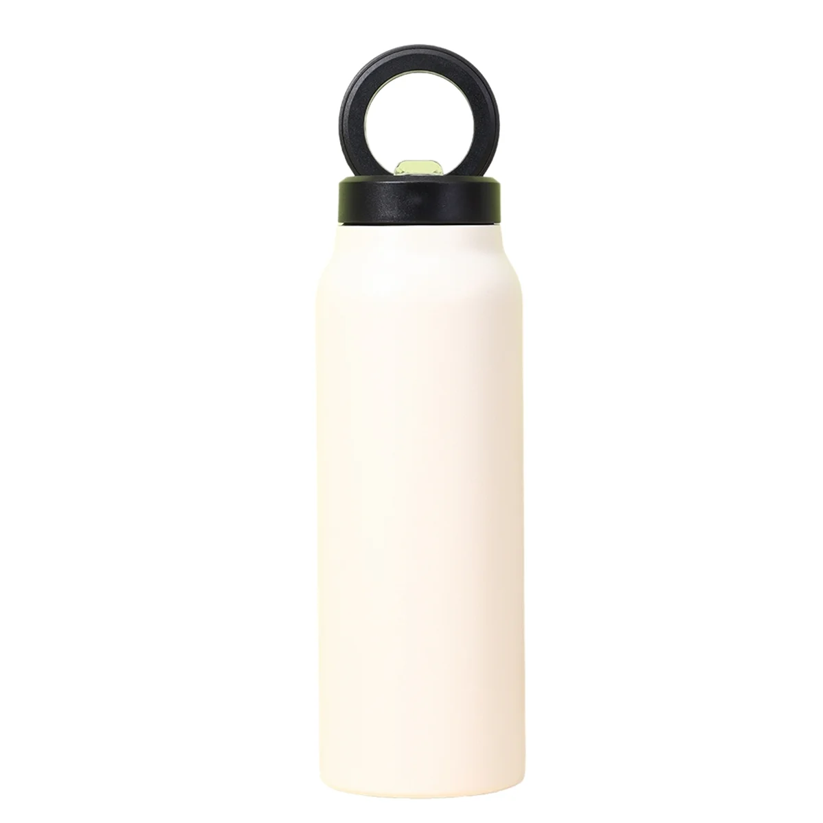 

A89E-White Insulated Water Bottle with Magnetic Phone Holder, Made of Stainless Steel