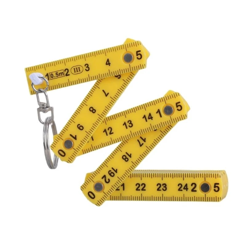 Compact Folding Ruler Baychain Keyring с линейкой для Home & Outdoor Использование A2BB