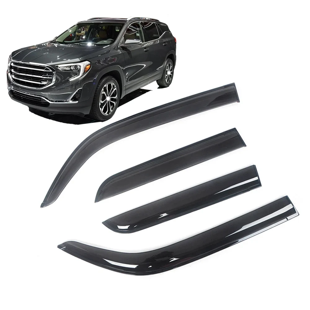 

For GMC Yukon 2000-2024 Auto Side Window Wind Deflectors Visors Black Rain Guard Door Visor Vent Shades Dark Smoke Ventvisor
