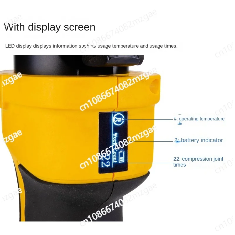 Rechargeable Hydraulic Tong for Thin Wall Stainless Steel, Portable Electric Pipe Wrench with Electro-Hydraulic Clamping Action
