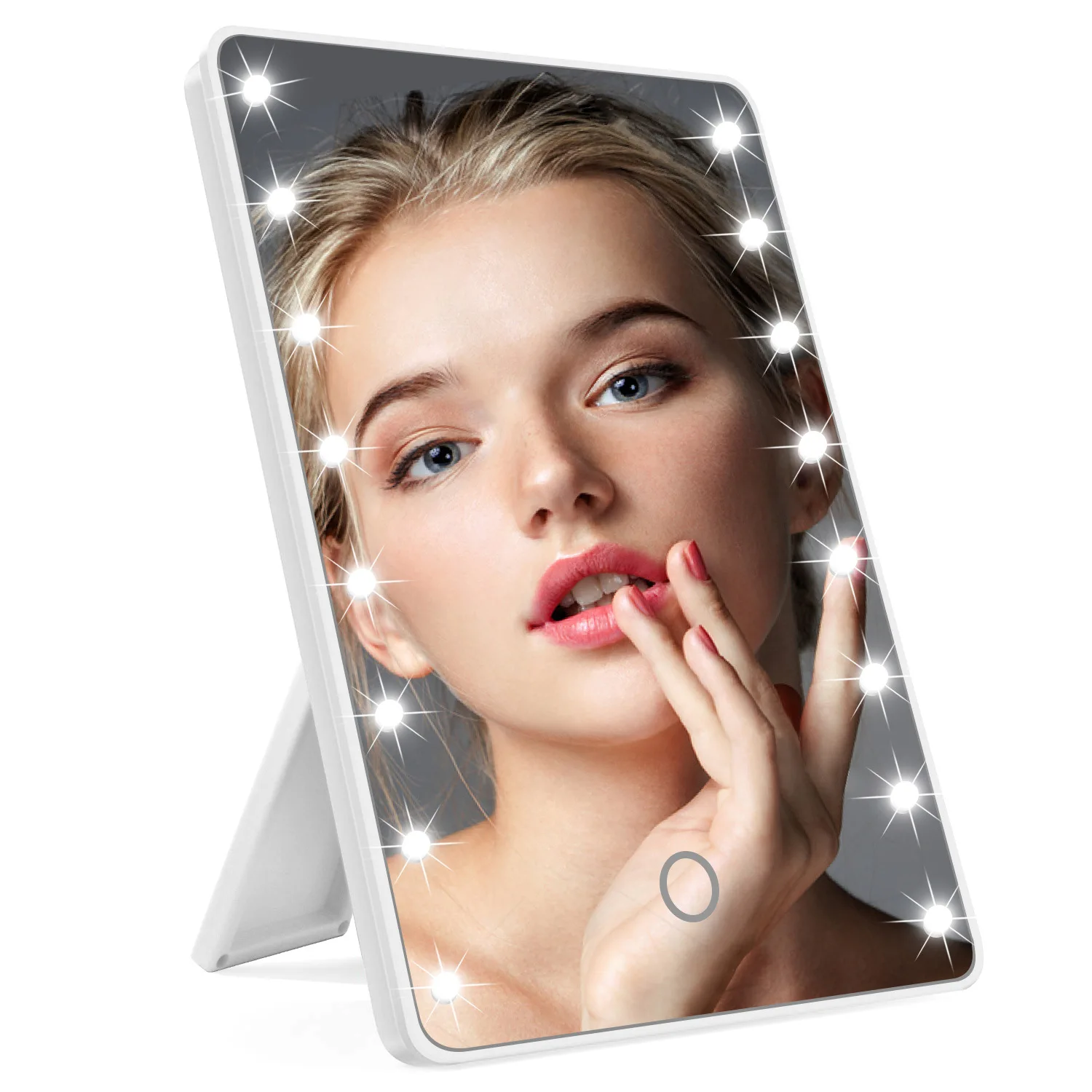 

E2 16 LEDs Makeup Mirror with LED Touch Adjustable Light Cosmetic Mirror Illuminated Vanity Mirror Espejo De Maquillaje De Mesa