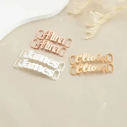 1 Pair Of Custom Name Shoe Buckle Personalized Letter Stainless Steel Jewelry Shoe Decoration For Your Child's Birthday Gifts