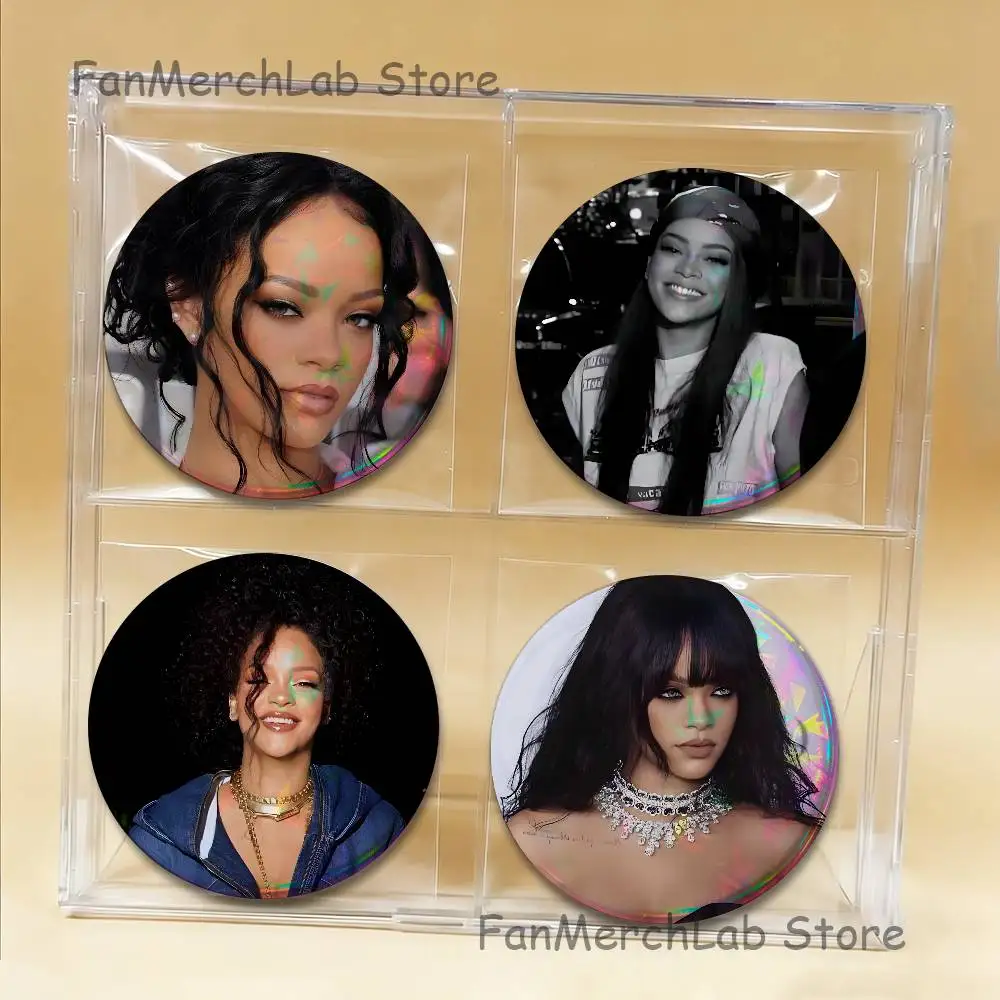 

Singer R-RihannaS Badges Button Round Creative Pin Brooch Badge Bag Decor Fans Collect Friends Gifts