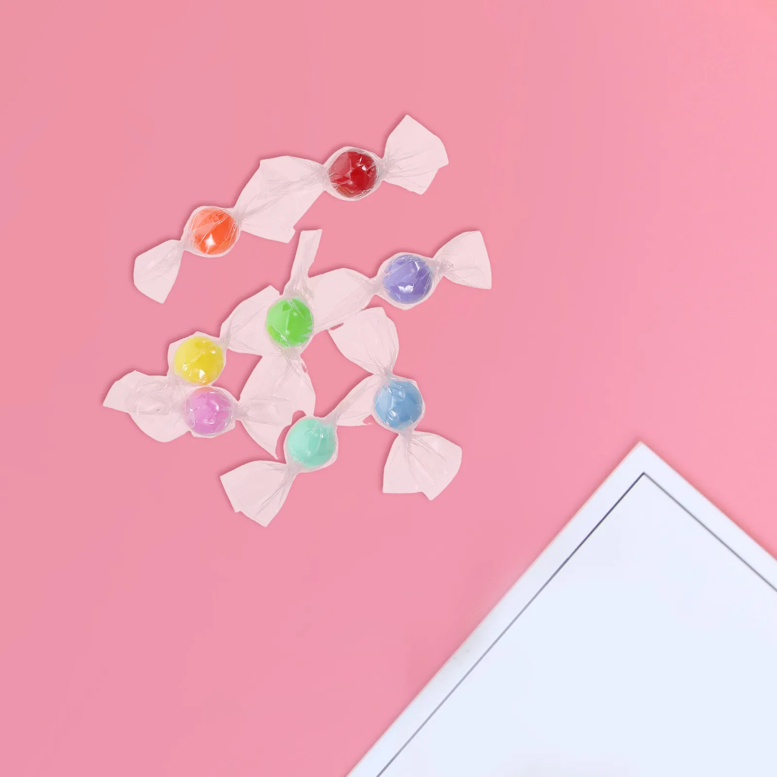 

8Pcs Miniature Candy Sugar Elements Playful Colorful Tiny Food Accents for Dollhouse Furnishing Miniature Layout DIY Creative