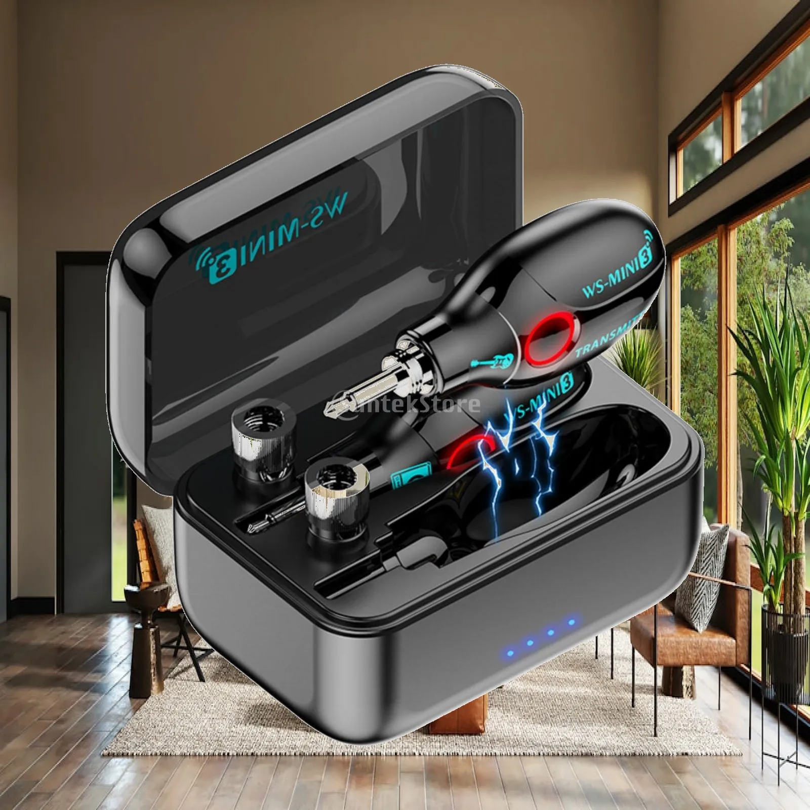 Wireless Guitar System with Charging Case Two-portJack Wireless Guitar System with Charging Box Anti-Interference Rechargeable
