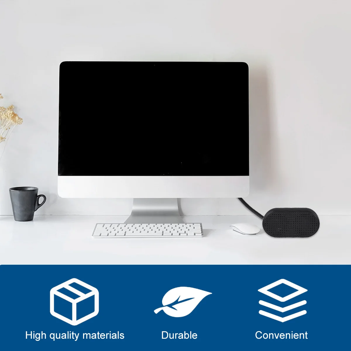 مكبر صوت صغير USB للكمبيوتر، مكبر صوت سلكي محمول، حجم صغير لأجهزة الكمبيوتر المحمول والكمبيوتر المكتبي ومكبر الصوت للوسائط المتعددة