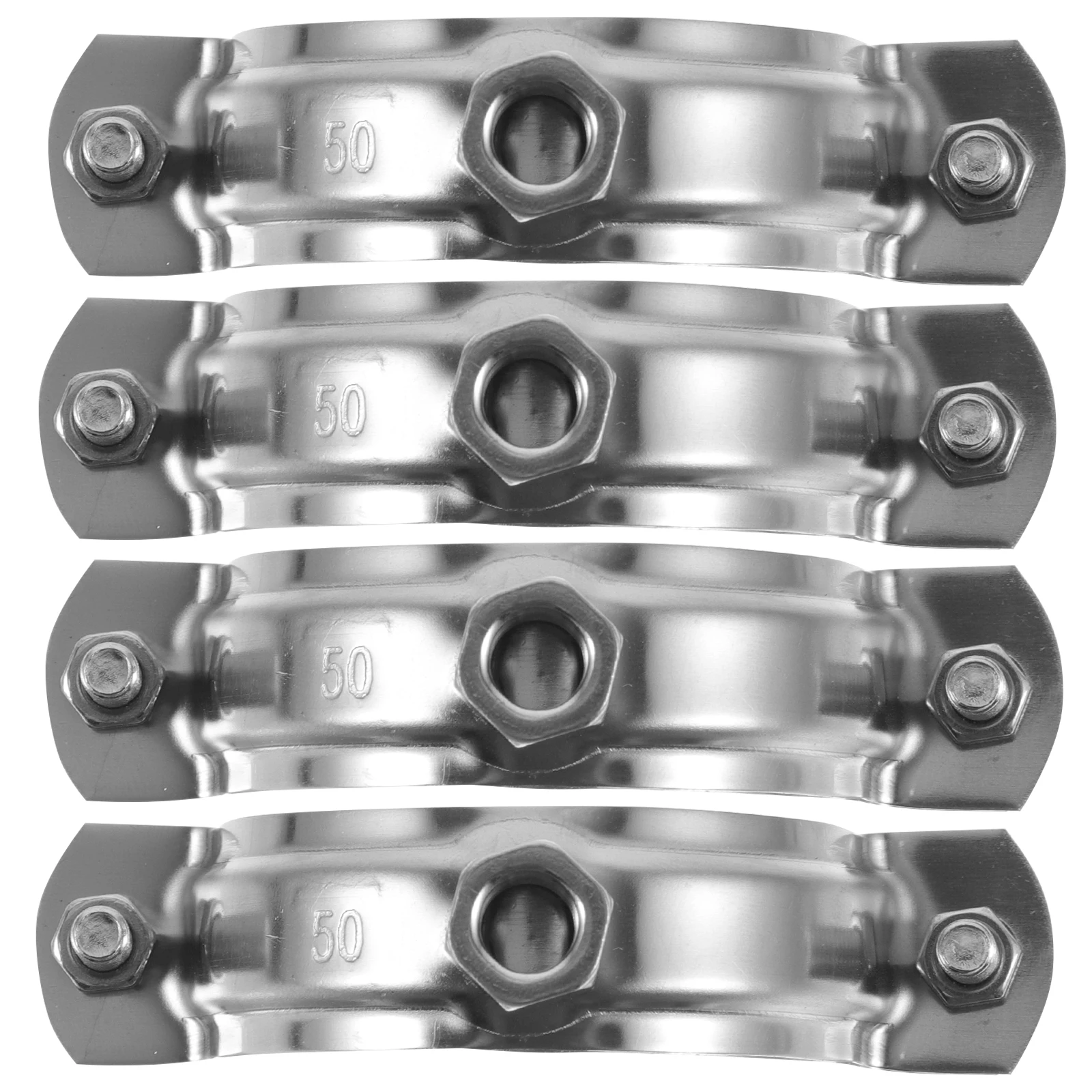 Colliers de serrage pour tubes en acier inoxydable, supports de tuyaux d'eau robustes, Clips de montage de clôture anti-fuite, connecteurs de tuyaux d'arrosage 4 pièces