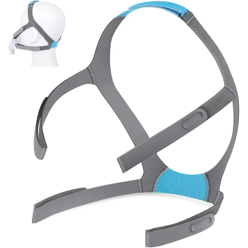 Verstellbarer Weicher Kopfgurt für AirFit F30 Vollgesichts-CPAP-Maske Ersatz-Kopfgurt Magnetischer Clip für Komfortablen Sicherem Sitz