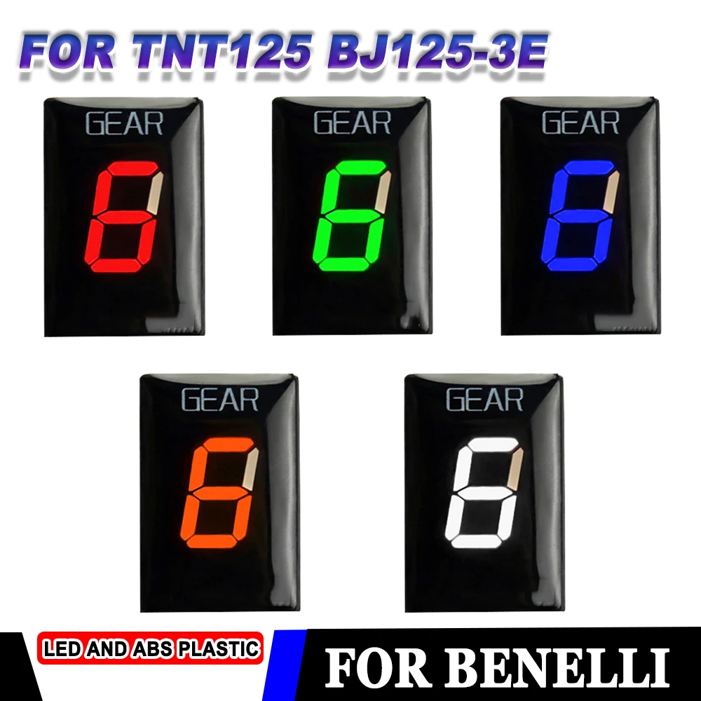 Motorcycle Accessories 1-6 Speed Digital Gear Display Meter For Benelli TNT125 TNT 125 BJ125-3E BJ 125-3E Gear Indicator