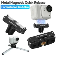 Adaptador magnético para Insta360 GO, placa de liberación rápida Ultra plegable para accesorios de expansión de cámara Insta 360 GO Ultra