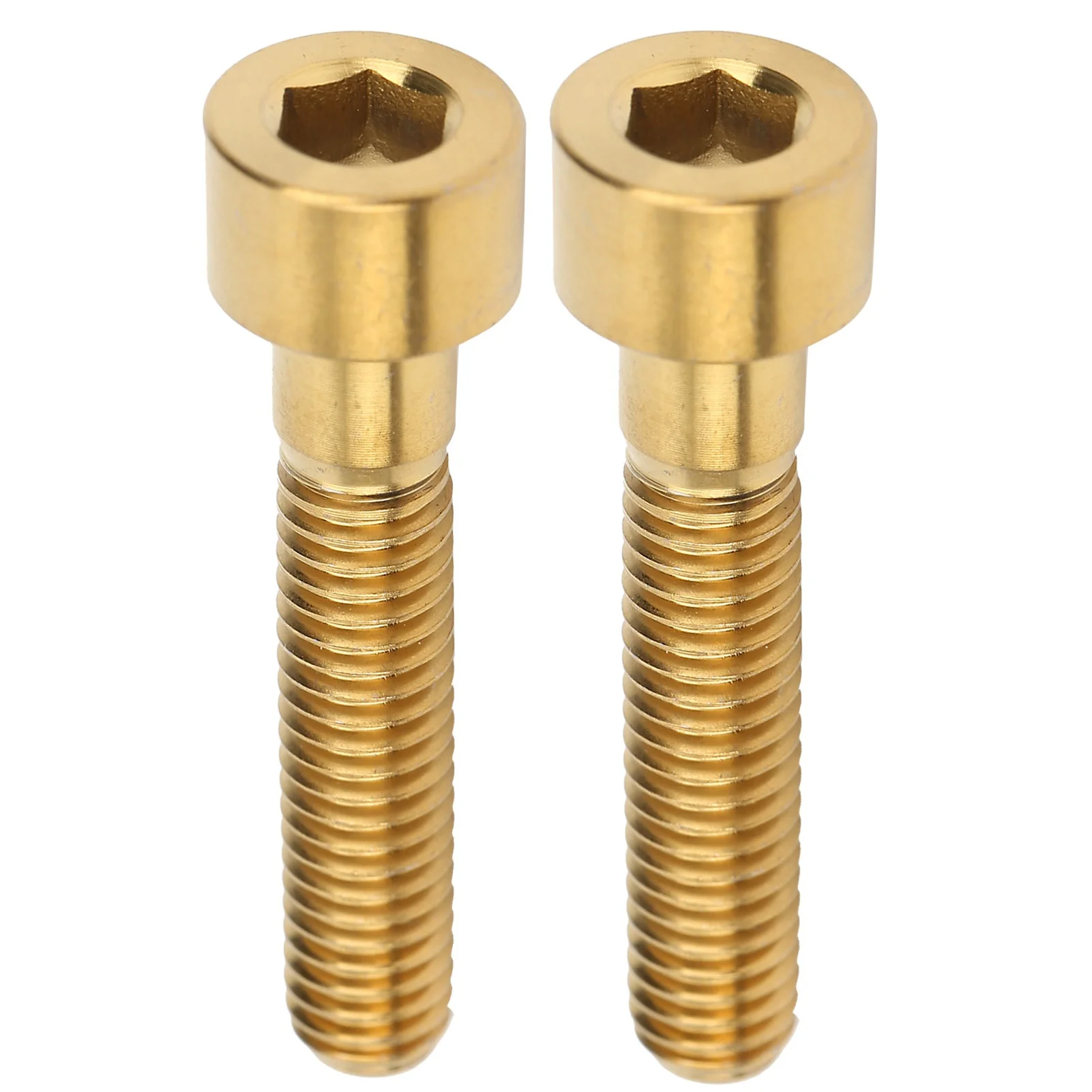 2pcs M6x30mm Bicycle Handlebar Stem Bolts Mountain Road Bike Bicycle Headset Cap ScrewsGold