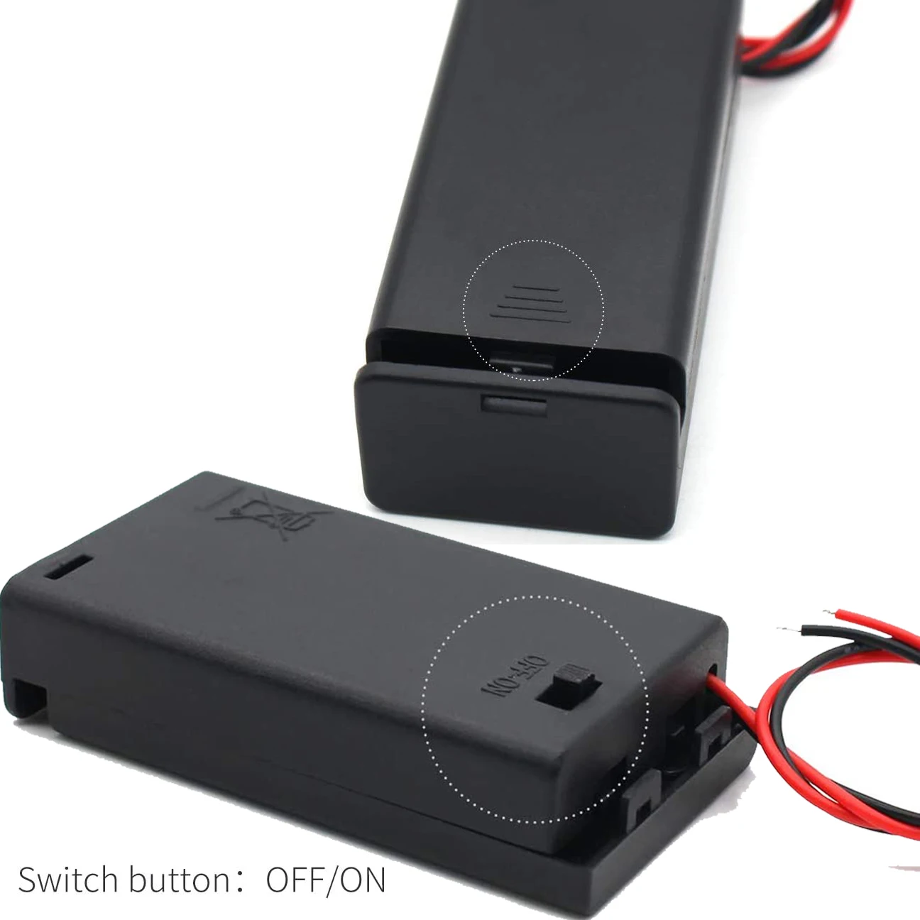 1/2/3/4 スロット単三電池ホルダー、リード線付き 1.5V/3V/4.5V/6V 単 