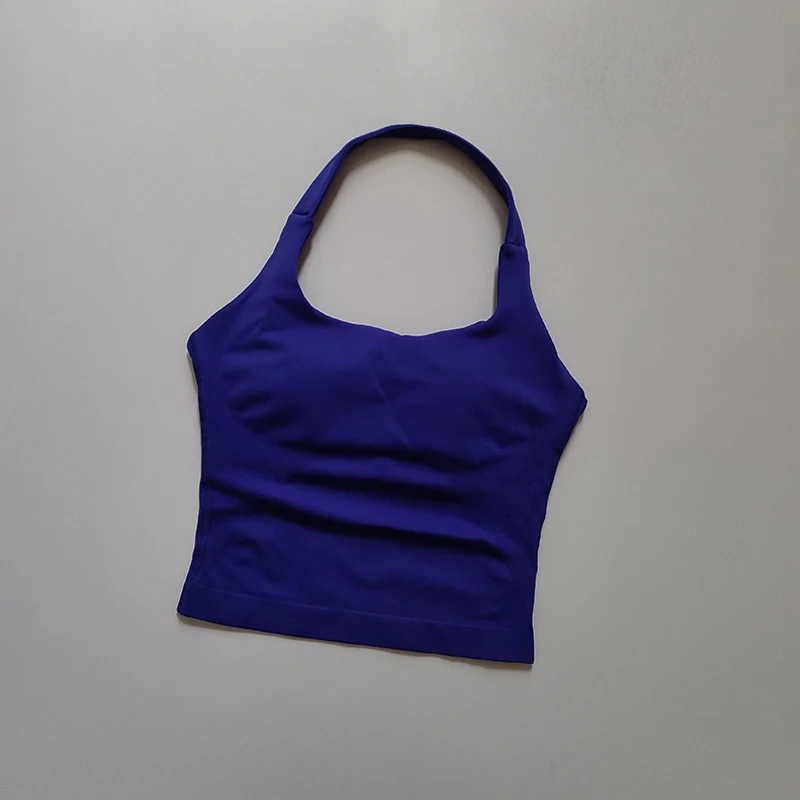Naadloze Yoga Sportbeha met gekruiste rug Zomer Schokbestendig Gym Workout Fitness Push-up Top Yoga Hardlopen Actieve sportkleding Vestbeha - afbeelding 1