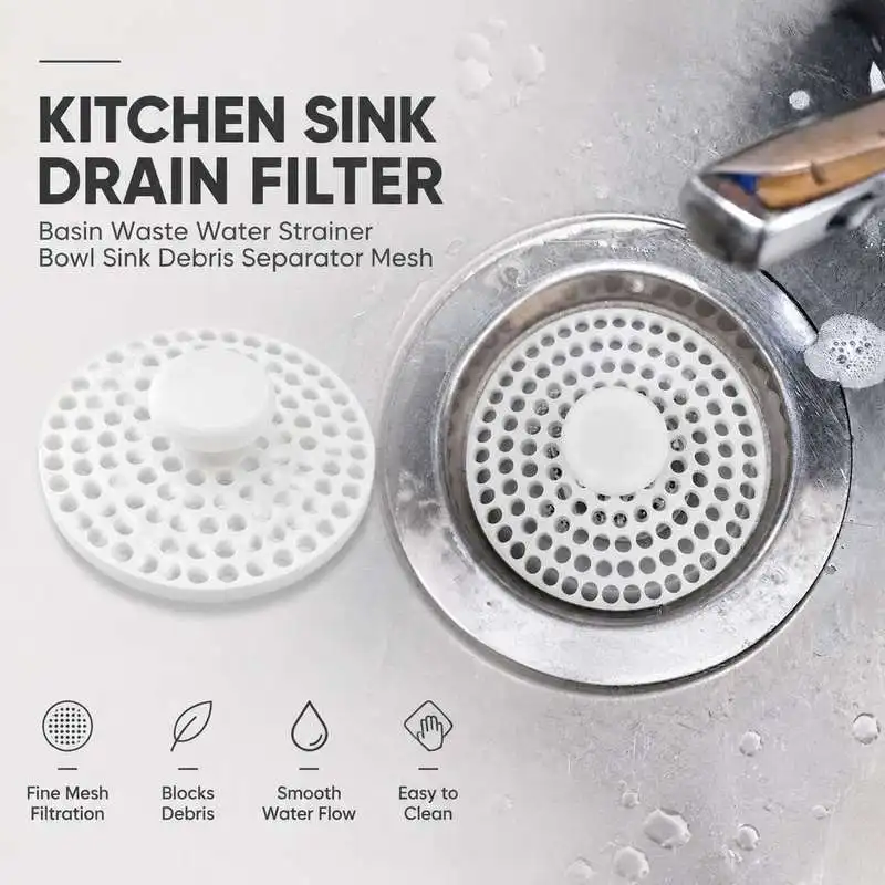Round Sink Mesh Strainer 81.8mm Diameter Kitchen Basin Drain Debris Filter Separation Accessory
