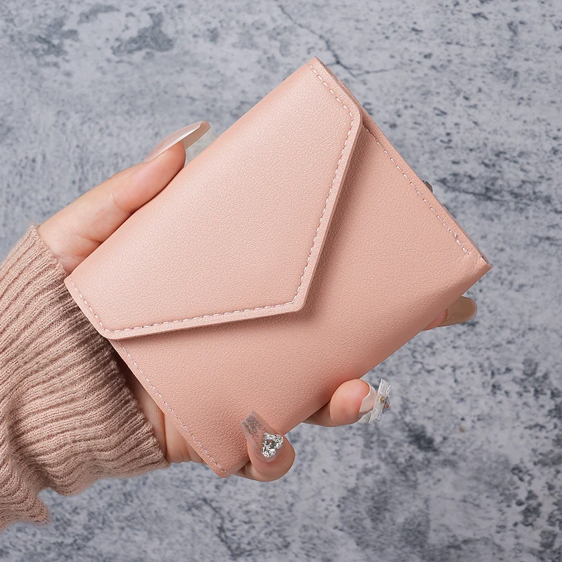 New ladies purse fashion simple short wallet multi-card multifunctional coin purse