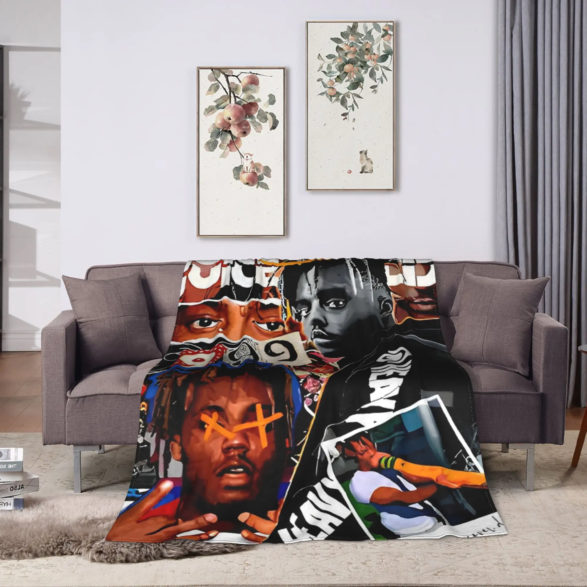 J-Juice Vintage Vol.013 W-WRLD Blankets Flannel Print   Multifunction Super Soft Throw Blankets for Bedding Office Bedspread