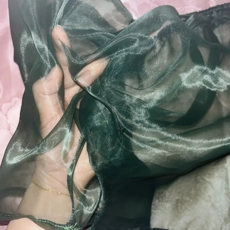 

Couple's Sexy Transparent Shorts Mesh Organza Glossy Sleeping Bottoms Suitable Both Men Women's Home Flat Corner Shorts