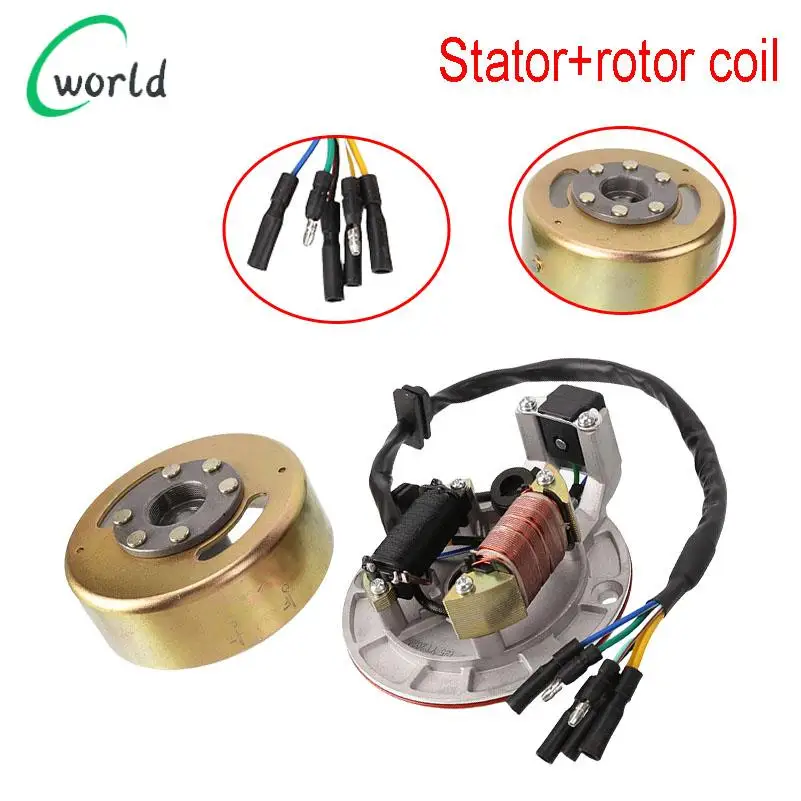 

Stator Coil Magnetic Flywheel Rotor 125cc Pit Mud Bicycle Motorcycle Parts Magnetic Ignition Coil Rotor Magnetic Flywheel Rotor