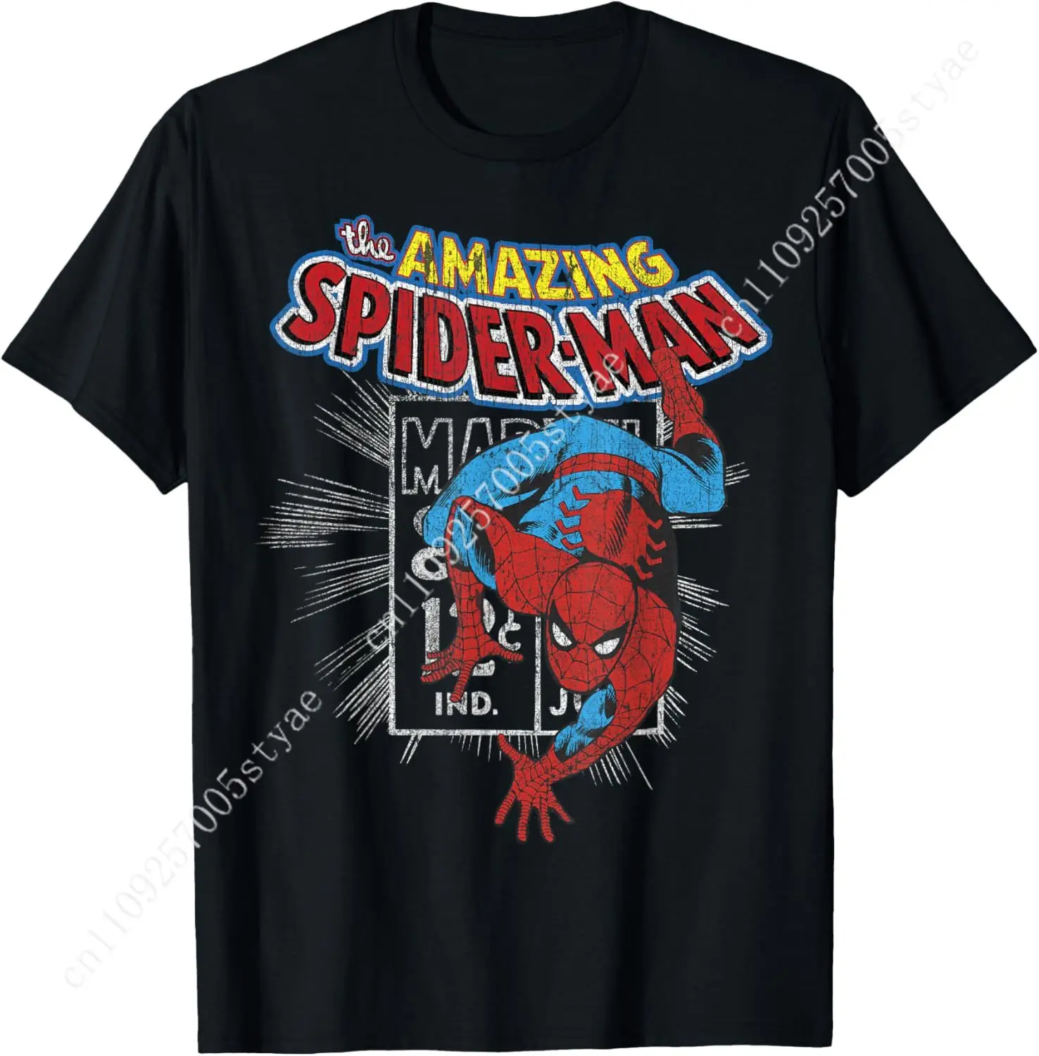

Marvel The Amazing Spider-Man Vintage Comic Poster Mens Womens T-Shirt