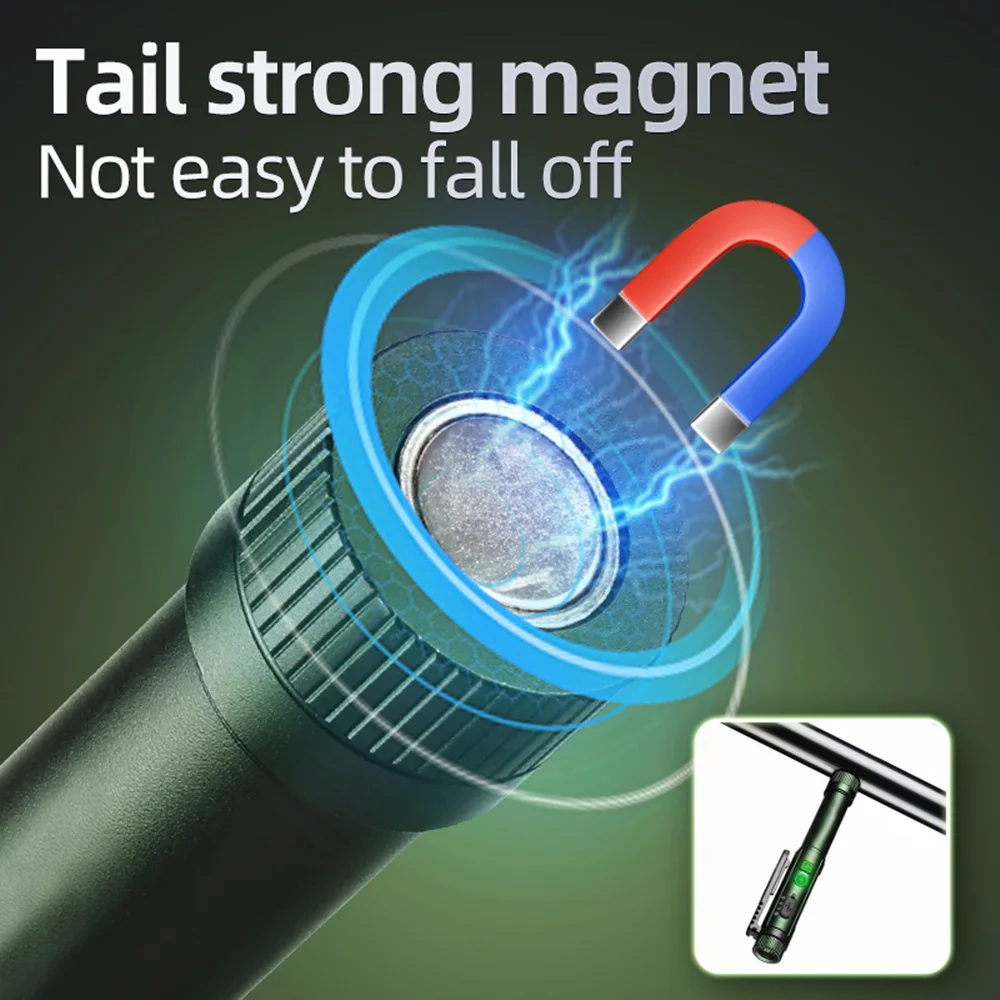 Linterna táctica COB 2 en 1 recargable USB alto brillo emergencia - imagen 4