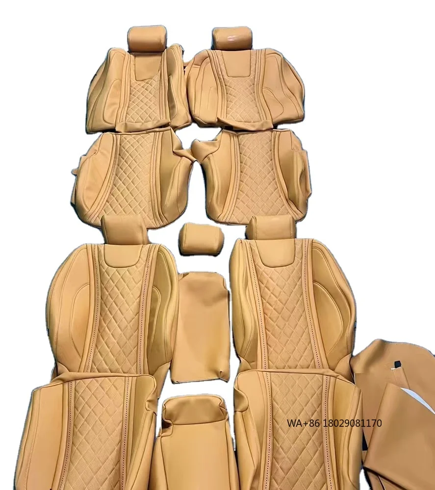 

Custom Made Car Seat Cover for 5 Seaters Luxury High Quality Leather Original Seat Kits for S-class 2012