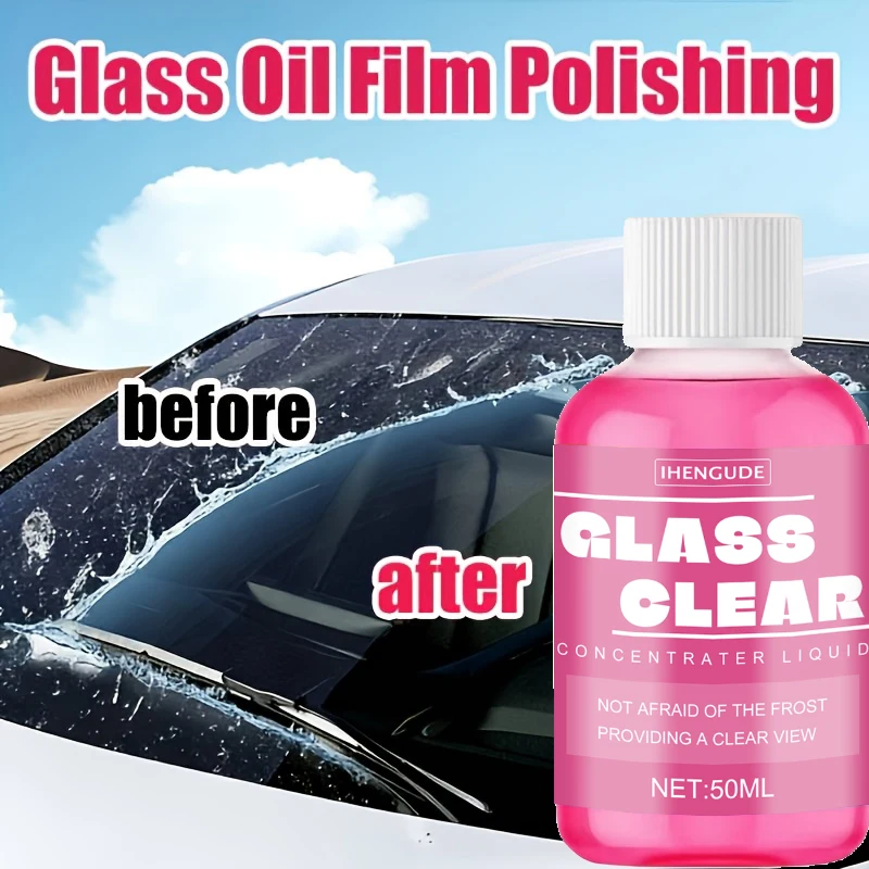 Concentrated Car Glass Coating Waterproof Windshield Wiper Fluid, Keeps Surfaces Smooth, Rainproof, and Anti-Fog Without Streaks, Quickly Restores Glass Clarity