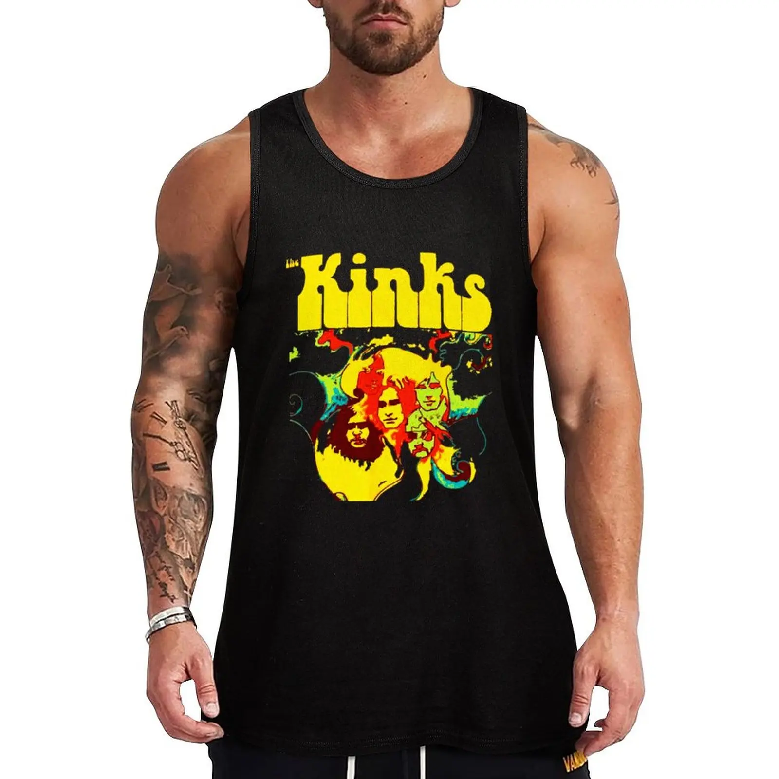 

The Kinks Love Rock Band Art Tank Top Athletic Fit Tank Top Quick Dry Training Sleeveless