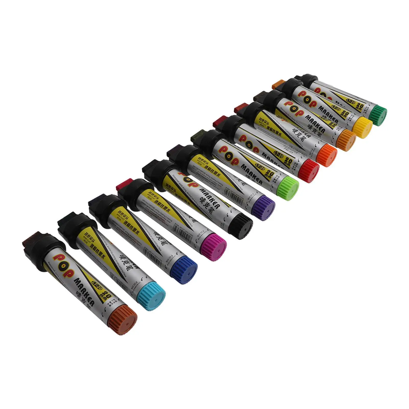 12Pcs Paint Markers Safe Wide Application Quick Dry Waterproof Convenient Design Marker for