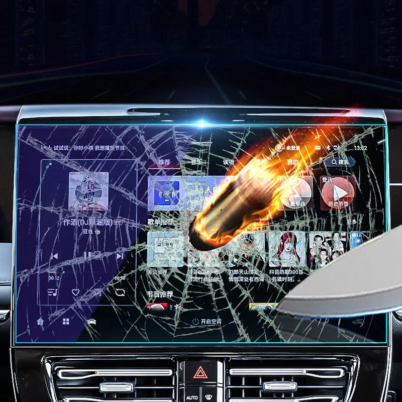 سيارة لتحديد المواقع والملاحة شاشة حماية الفيلم المقسى ل GAC Trumpchi GN8 M8 2022-الحاضر السيارات لوحة القيادة عرض ملصق الملحقات