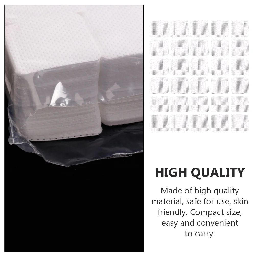 Lingettes de nettoyage en bouteille de colle, 1000 pièces, tissu Non tissé jetable pour outil d'élimination de l'adhésif des cils, taille de voyage, tampon de maquillage blanc