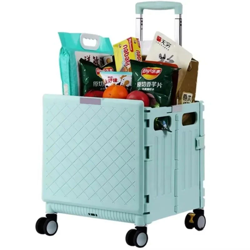 

Multifunctional grocery store supermarket folding trolley, convenient, practical and durable