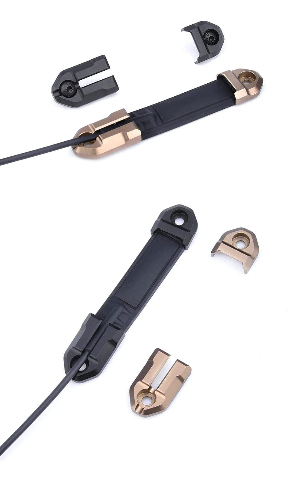 WADSN SF M600 M300 Scout Light Taschenlampe Fernbedienungs-Druckschalter Mlok Keymod 20mm Schienenmontageplatten Zubehör für Outdoor – Detail 6
