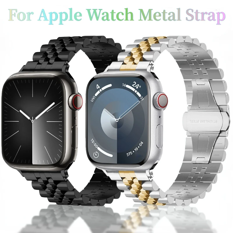 

Metal Strap for Apple Watch 10 9 8 7 6 5 4 SE 46mm 45mm 41mm 44mm 40mm 42mm Stainless Steel Bracelet Wristband for Ultra2 49mm