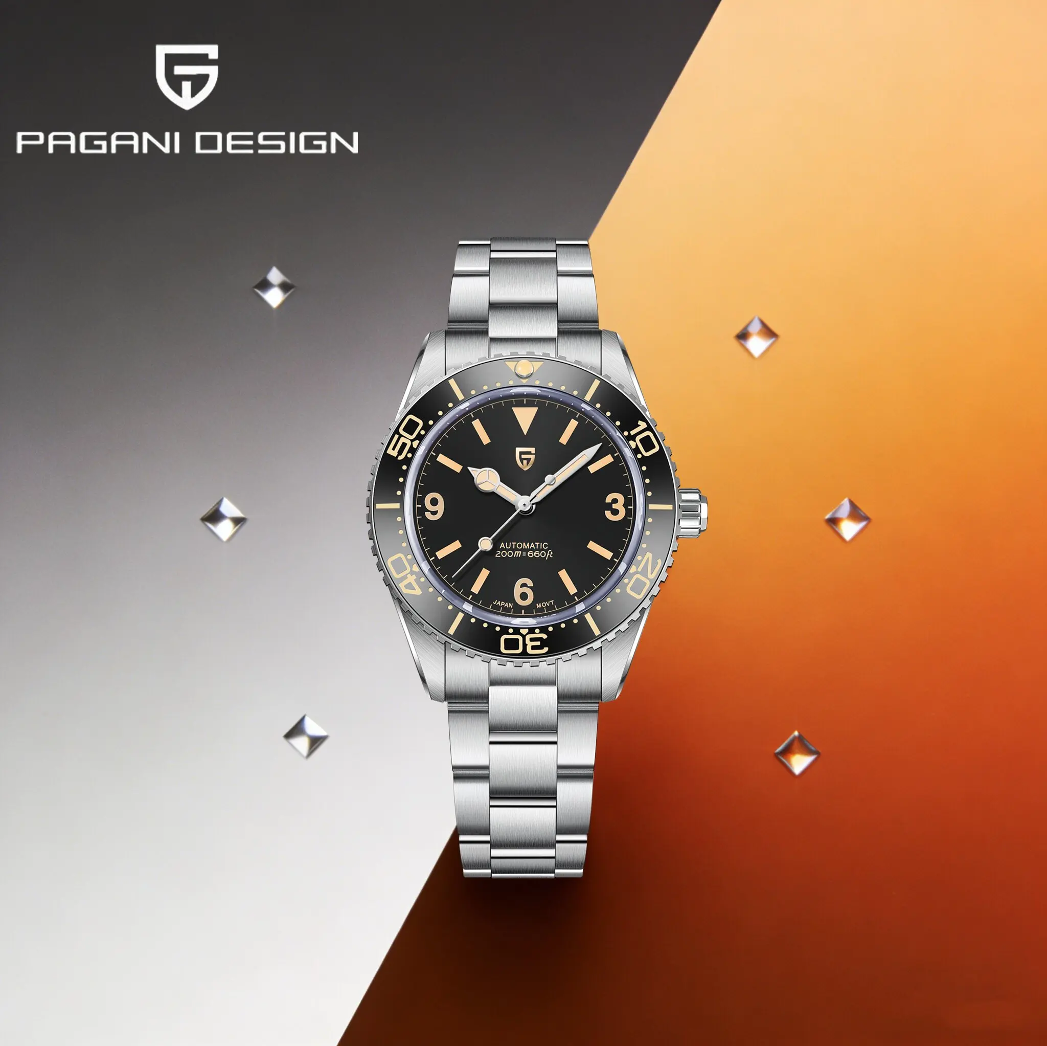 

Мужские механические часы PAGANI DESIGN класса люкс: NH35, нержавеющая сталь, сапфировое стекло, светящиеся стрелки, для дайвинга