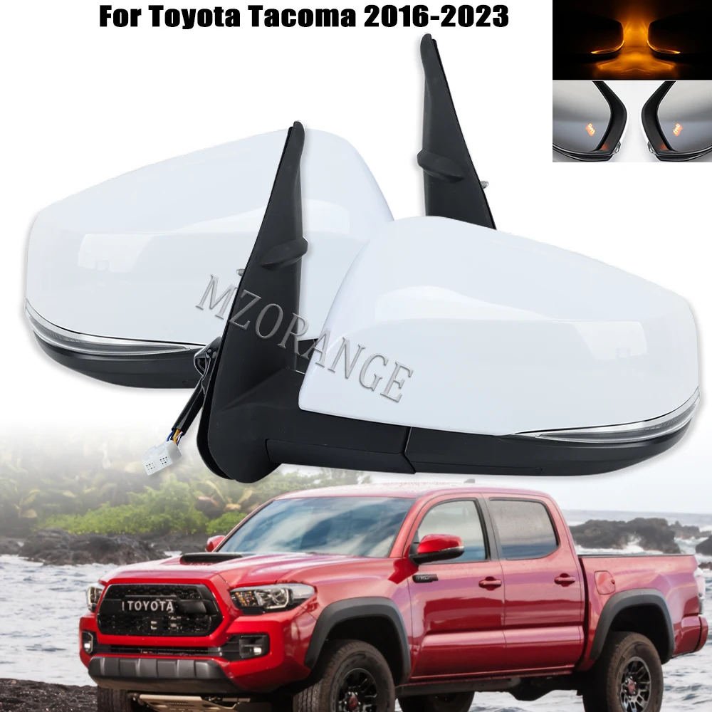 

Heated Side Mirror For Toyota Tacoma 2016-2023 Rearview Car Mirrors Lens Blind Spot Electrical lens tun signal lamp accessories