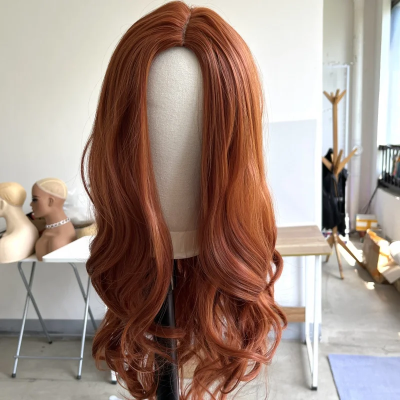 

Synthetic Hair Heat Resistant Costume Wig Women Copper Red Long Wavy