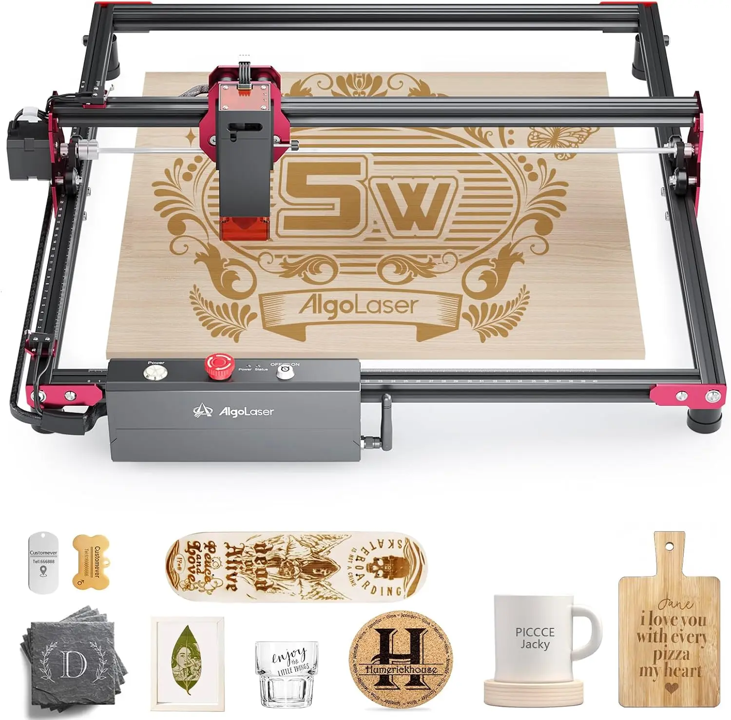 

New Algolaser DIY Kit Laser Engraver Cutter Machine With Wifi Offline APP Control 12000MM/MIN Woodwork Tool 40*40cm Work Size